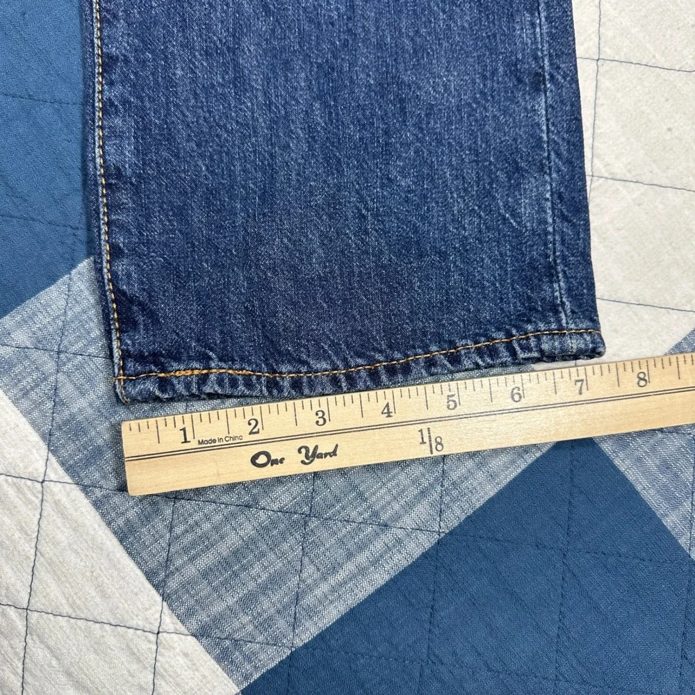NWT Levis Premium 555 Relaxed Straight Jeans Blue Linen Blend 29x30 Lightweight
